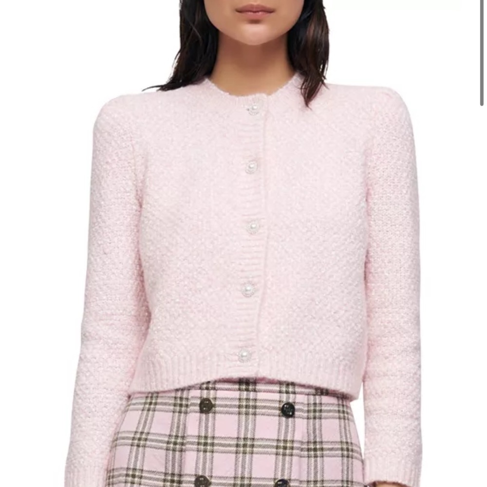 NWT Maje Marina Rose Pale Cardigan Sweater (Size 1)